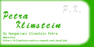 petra klimstein business card